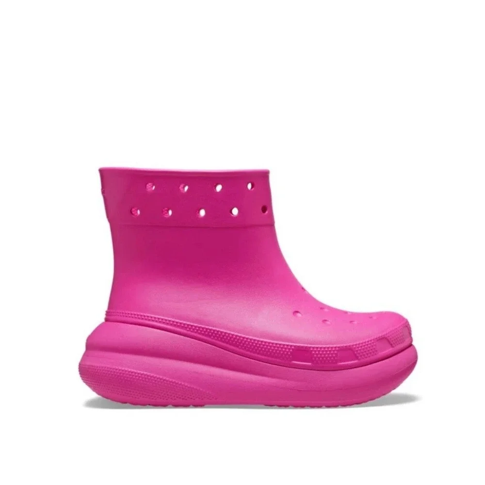 CROCS 207946-6UB Unisex Crush Rain Boots in Juice - Pink SZ Women 6/Men 4